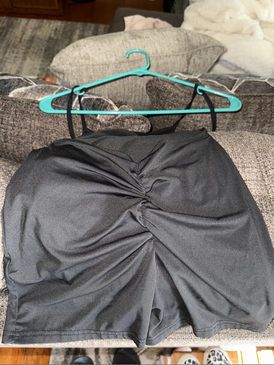Dresses & Skirts - Sleek Open Black Women's Romper with shorts and scrunch butt